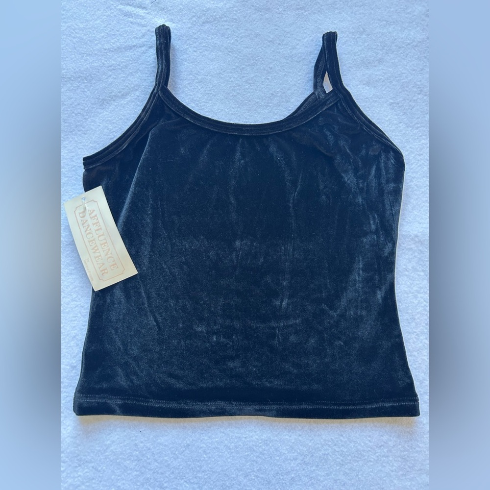 Vintage black velvet dance top